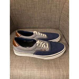 VANS Era 59 Canvas and Leather Sneakers Navy and Chambray Color Size 6,5M, 8W